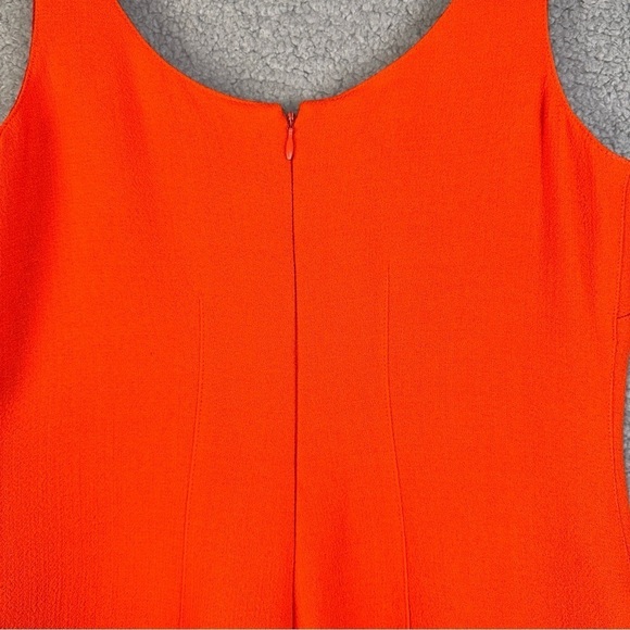 Emanuel Ungaro Dress Womens 4 Orange Pink Wool ColorBlock Shift A-Line - Picture 9 of 12